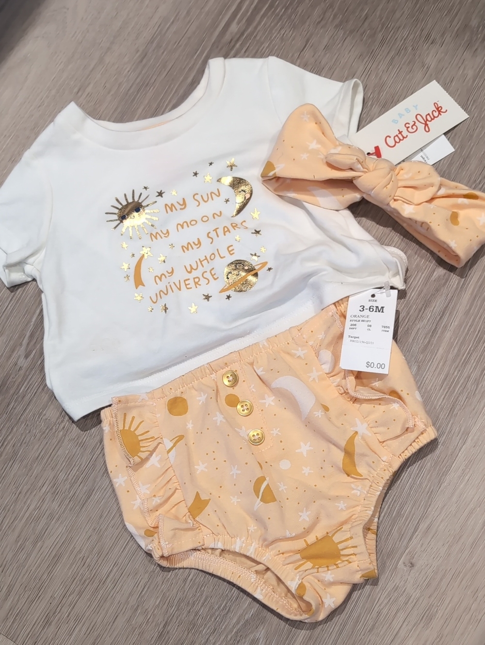 𝅺⭐BABY girl 3 piece set ☀️🌙  by Cat & Jack new with tags